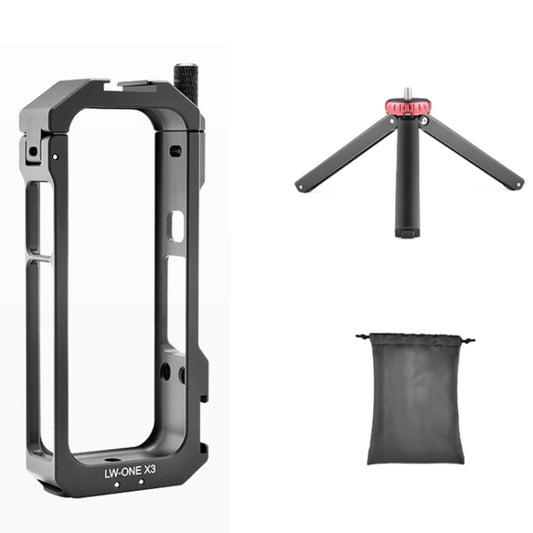 For Insta360 X3 YELANGU LW-ONE X3 Metal Cage Extended Frame Case With T1 Tripod - Mount & Holder by YELANGU | Online Shopping South Africa | PMC Jewellery | Buy Now Pay Later Mobicred