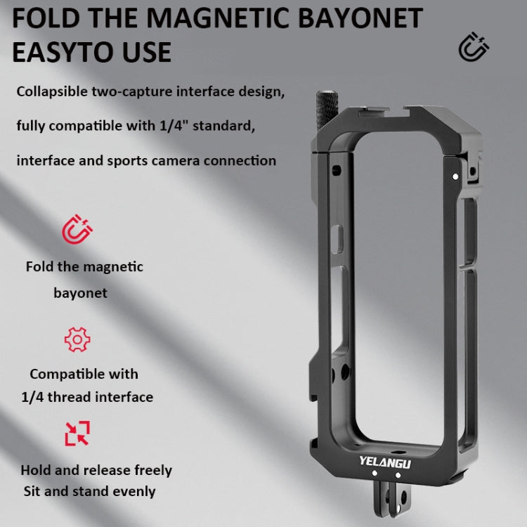 For Insta360 X3 YELANGU LW-ONE X3 Metal Cage Extended Frame Case With T1 Tripod - Mount & Holder by YELANGU | Online Shopping South Africa | PMC Jewellery | Buy Now Pay Later Mobicred