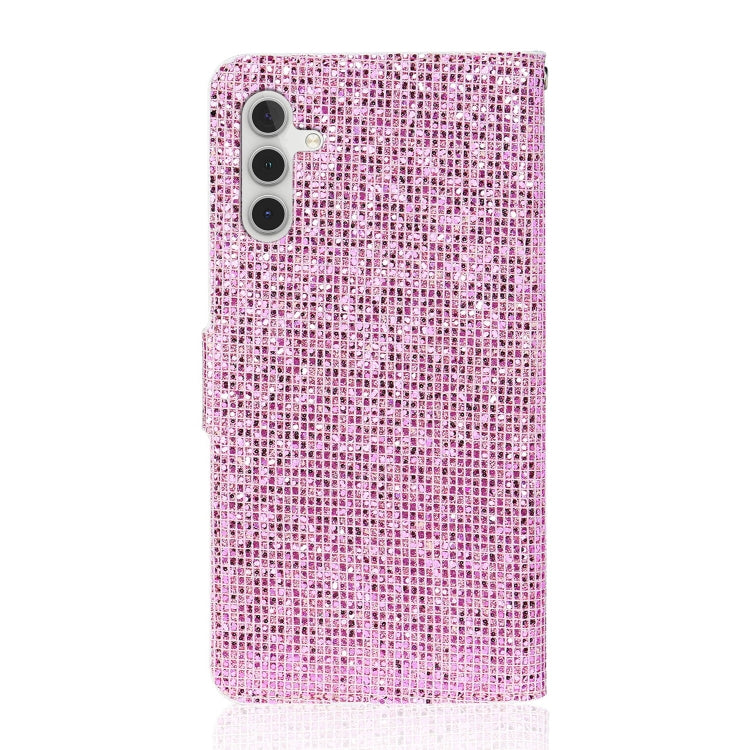 For Samsung Galaxy A24 4G Glitter Powder Filp Leather Phone Case(Pink) - Galaxy Phone Cases by PMC Jewellery | Online Shopping South Africa | PMC Jewellery