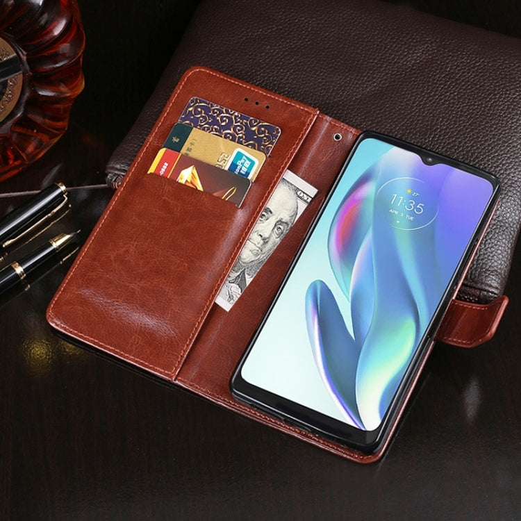 For Sharp Rouvo V idewei Crazy Horse Texture Leather Phone Case with Holder(Blue) - Leather Bag by idewei | Online Shopping South Africa | PMC Jewellery | Buy Now Pay Later Mobicred