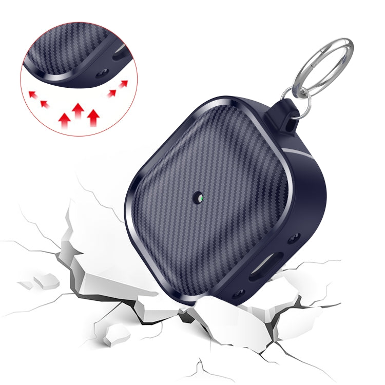 For AirPods 3 Photo Frame Carbon Fiber Series Earphone Case(Dark Blue) - For AirPods 3 by PMC Jewellery | Online Shopping South Africa | PMC Jewellery | Buy Now Pay Later Mobicred