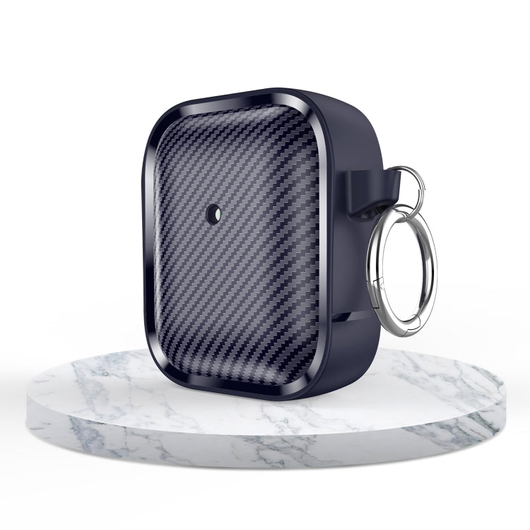 For AirPods 1 / 2 Photo Frame Carbon Fiber Series Earphone Case(Dark Blue) - For AirPods 1/2 by PMC Jewellery | Online Shopping South Africa | PMC Jewellery | Buy Now Pay Later Mobicred