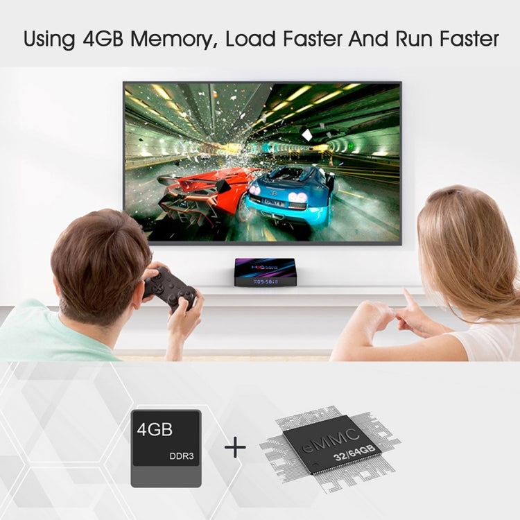 H96 Max-3318 4K Ultra HD Android TV Box with Remote Controller, Android 10.0, RK3318 Quad-Core 64bit Cortex-A53, 4GB+64GB, Support TF Card / USBx2 / AV / Ethernet, Plug Specification:AU Plug - RK3318 by PMC Jewellery | Online Shopping South Africa | PMC Jewellery | Buy Now Pay Later Mobicred