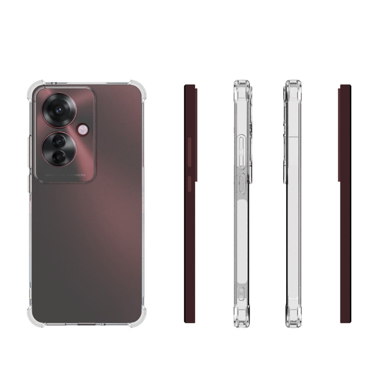 For OPPO Reno11 F 5G Global Shockproof Non-slip Thickening TPU Phone Case(Transparent) - Reno11 F Cases by PMC Jewellery | Online Shopping South Africa | PMC Jewellery | Buy Now Pay Later Mobicred