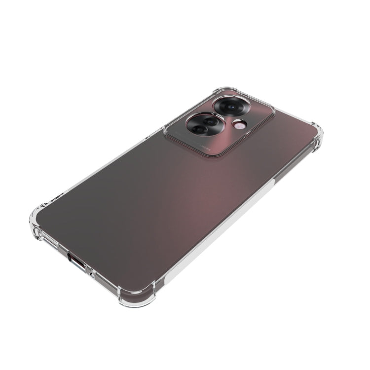 For OPPO Reno11 F 5G Global Shockproof Non-slip Thickening TPU Phone Case(Transparent) - Reno11 F Cases by PMC Jewellery | Online Shopping South Africa | PMC Jewellery | Buy Now Pay Later Mobicred