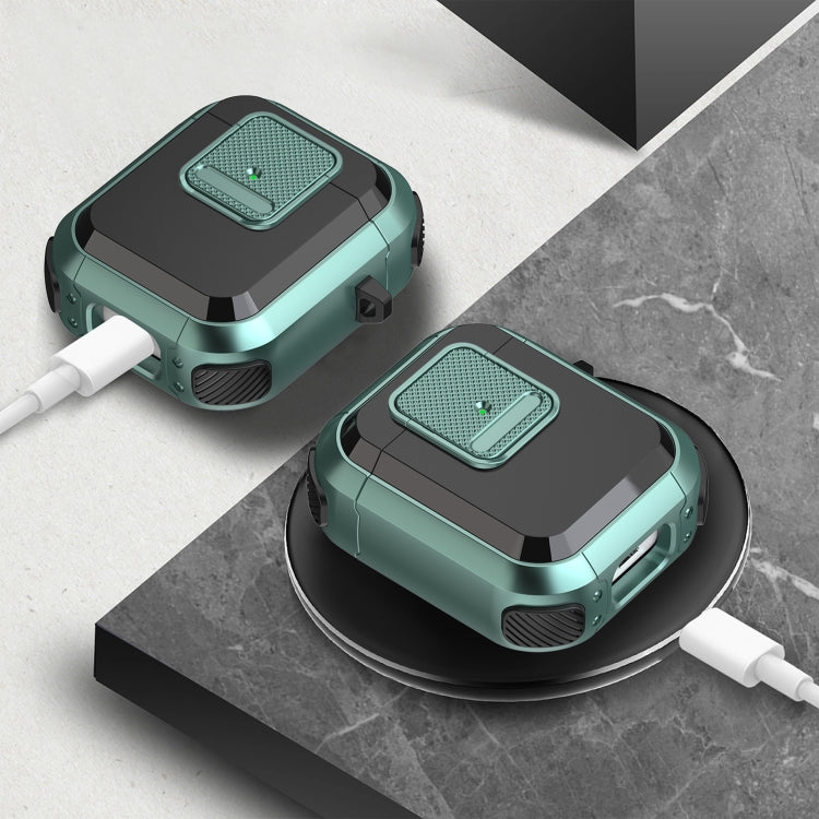 For AirPods 2 / 1 Wireless Earphones Protective Case(Dark Green) - For AirPods 1/2 by PMC Jewellery | Online Shopping South Africa | PMC Jewellery | Buy Now Pay Later Mobicred