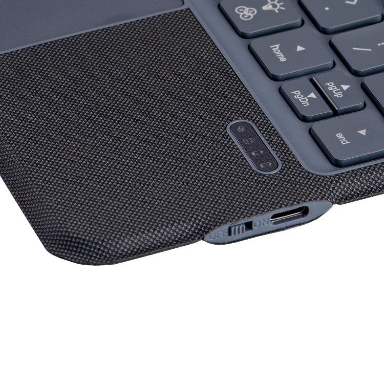 J3125-6D Backlight Bluetooth Keyboard Leather Case with Touch Pad for iPad Air 5 10.9 2022 / Air 4 10.9 2020 / iPad Pro 11 2022/2021/2020/2018(Black) - For iPad Air by PMC TechLife | Online Shopping South Africa | PMC TechLife