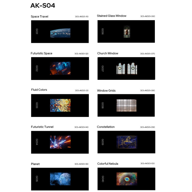 Godox AK-S04 10 in 1 Transparencies Collection Slide Set for Godox AK-R21 Projection Kit - free shipping - PMC TechLife - Order now!