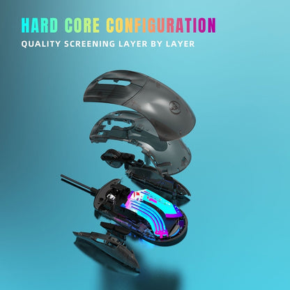 X400 7 Keys Transparent RGB Wired Gaming Mouse (Black) - Wired Mice by PMC Jewellery | Online Shopping South Africa | PMC Jewellery | Buy Now Pay Later Mobicred