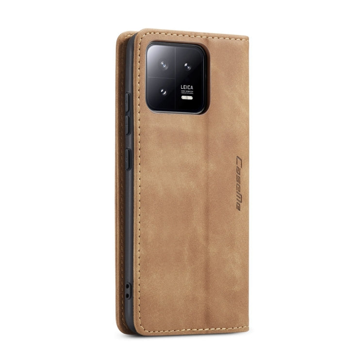 For Xiaomi 13 CaseMe 013 Multifunctional Horizontal Flip Leather Phone Case(Brown) - Xiaomi Cases by CaseMe | Online Shopping South Africa | PMC Jewellery | Buy Now Pay Later Mobicred