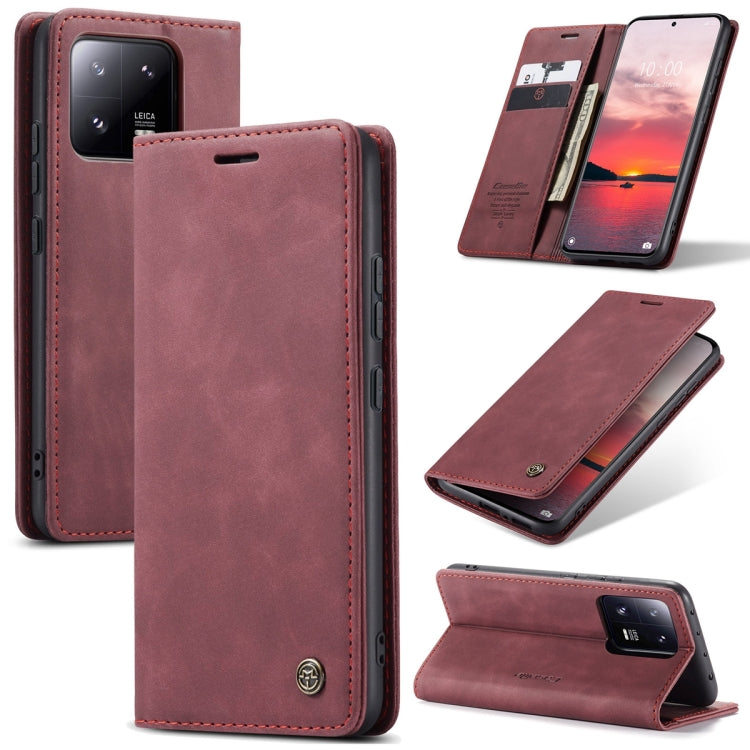 For Xiaomi 13 Pro CaseMe 013 Multifunctional Horizontal Flip Leather Phone Case(Wine Red) - Xiaomi Cases by CaseMe | Online Shopping South Africa | PMC Jewellery | Buy Now Pay Later Mobicred