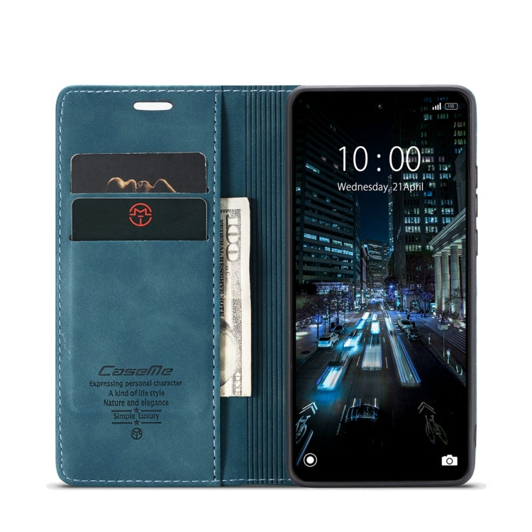 For Xiaomi Redmi 11A / 12C CaseMe 013 Multifunctional Horizontal Flip Leather Phone Case(Blue) - Xiaomi Cases by CaseMe | Online Shopping South Africa | PMC Jewellery | Buy Now Pay Later Mobicred