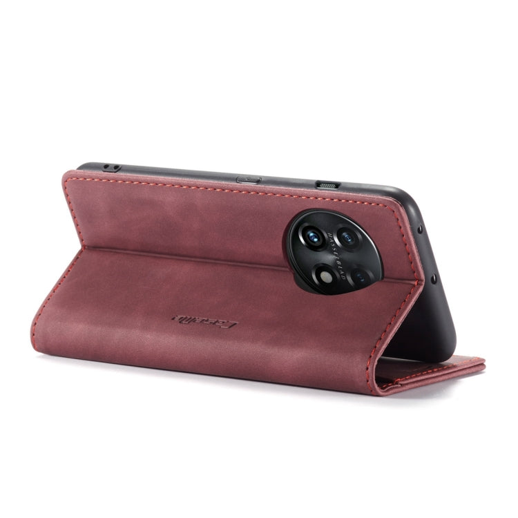 For OnePlus 11 CaseMe 013 Multifunctional Horizontal Flip Leather Phone Case(Wine Red) - OnePlus Cases by CaseMe | Online Shopping South Africa | PMC Jewellery | Buy Now Pay Later Mobicred