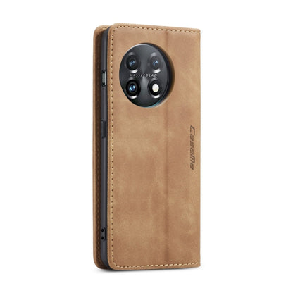 For OnePlus 11 CaseMe 013 Multifunctional Horizontal Flip Leather Phone Case(Brown) - OnePlus Cases by CaseMe | Online Shopping South Africa | PMC Jewellery | Buy Now Pay Later Mobicred