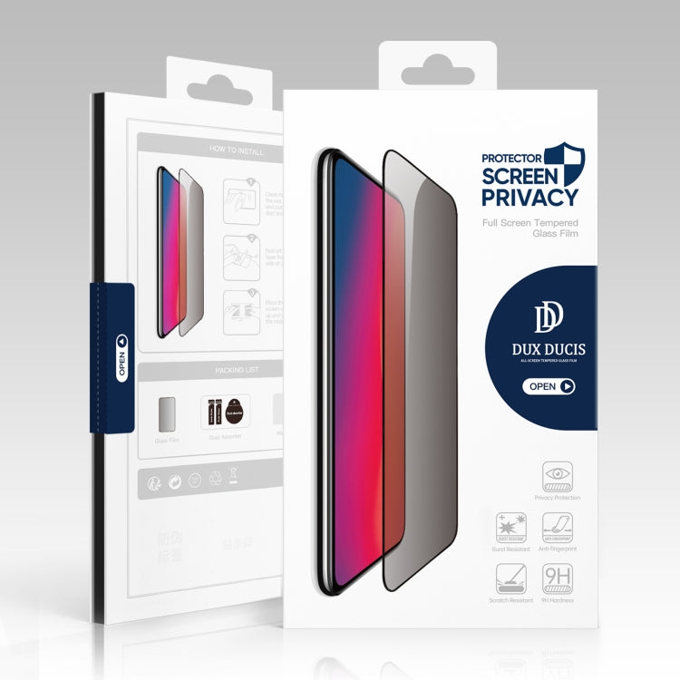 For iPhone XR 5pcs DUX DUCIS 0.33mm 9H High Aluminum Anti-spy HD Tempered Glass Film - iPhone XR Tempered Glass by DUX DUCIS | Online Shopping South Africa | PMC Jewellery | Buy Now Pay Later Mobicred