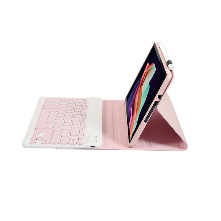 For Huawei MatePad 11 2023 AHW13 Lambskin Texture Ultra-thin Detachable Bluetooth Keyboard Leather Case(Pink) - Huawei Keyboard by PMC TechLife | Online Shopping South Africa | PMC TechLife