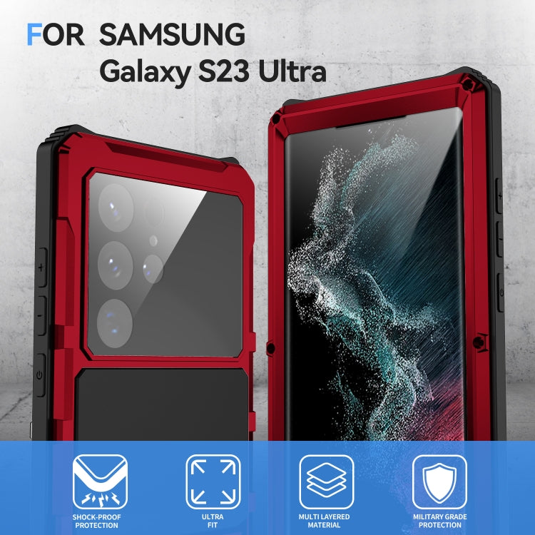 For Samsung Galaxy S22 Ultra 5G R-JUST RJ-56 3rd Gen Life Waterproof Dustproof Shockproof Phone Case(Red) - free shipping - PMC TechLife - Order now!