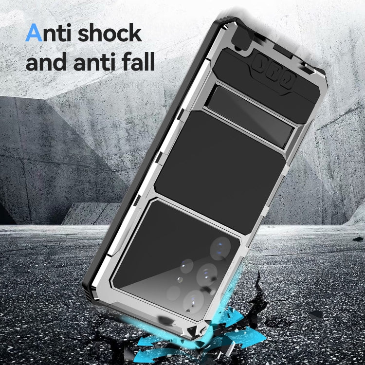 For Samsung Galaxy S22 Ultra 5G R-JUST RJ-56 3rd Gen Life Waterproof Dustproof Shockproof Phone Case(Silver) - free shipping - PMC TechLife - Order now!