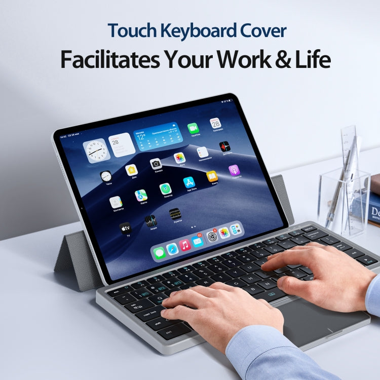 DUX DUCIS OK Series V1 Universal Tablet Bluetooth Keyboard Leather Case with Touchpad(Black) - Universal Keyboard by DUX DUCIS | Online Shopping South Africa | PMC Jewellery