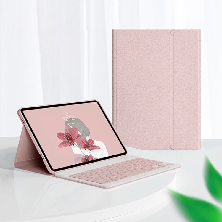 For Lenovo Tab M10 Plus 10.6 3rd Gen 2022 LX106 Square Keys Detachable Bluetooth Keyboard Leather Tablet Case(Pink) - Lenovo Keyboard by PMC Jewellery | Online Shopping South Africa | PMC Jewellery