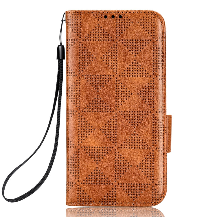 For Blackview A85 Symmetrical Triangle Leather Phone Case(Brown) - More Brand by PMC Jewellery | Online Shopping South Africa | PMC Jewellery | Buy Now Pay Later Mobicred