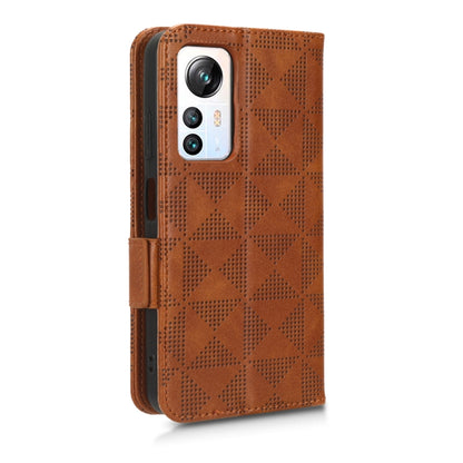 For Blackview A85 Symmetrical Triangle Leather Phone Case(Brown) - More Brand by PMC Jewellery | Online Shopping South Africa | PMC Jewellery | Buy Now Pay Later Mobicred