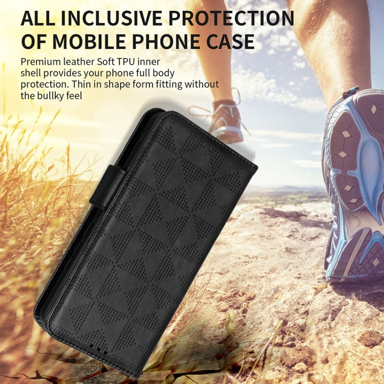 For Blackview A85 Symmetrical Triangle Leather Phone Case(Blue) - More Brand by PMC Jewellery | Online Shopping South Africa | PMC Jewellery | Buy Now Pay Later Mobicred