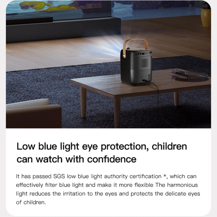 A007 Portable 1280 x 720 HD 113 ANSI Smart LED Projector, Plug:UK Plug(White) - Mini Projector by PMC TechLife | Online Shopping South Africa | PMC TechLife | Buy Now Pay Later Mobicred