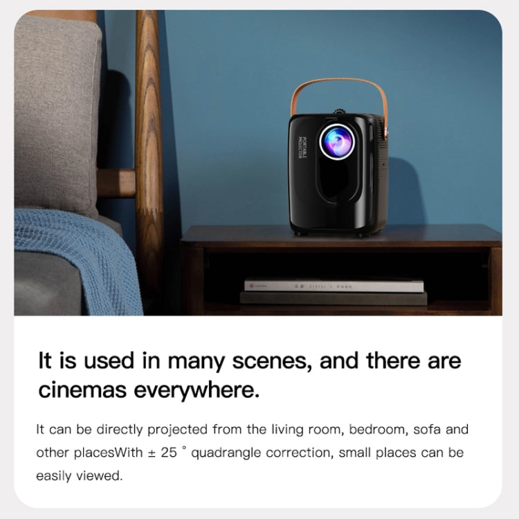 A007 Portable 1280 x 720 HD 113 ANSI Smart LED Projector, Plug:US Plug(White) - Mini Projector by PMC TechLife | Online Shopping South Africa | PMC TechLife | Buy Now Pay Later Mobicred