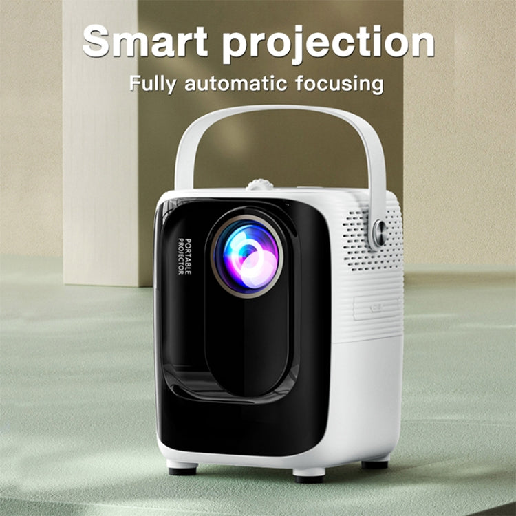 A007 Portable 1280 x 720 HD 113 ANSI Smart LED Projector, Plug:EU Plug(White) - Mini Projector by PMC Jewellery | Online Shopping South Africa | PMC Jewellery | Buy Now Pay Later Mobicred