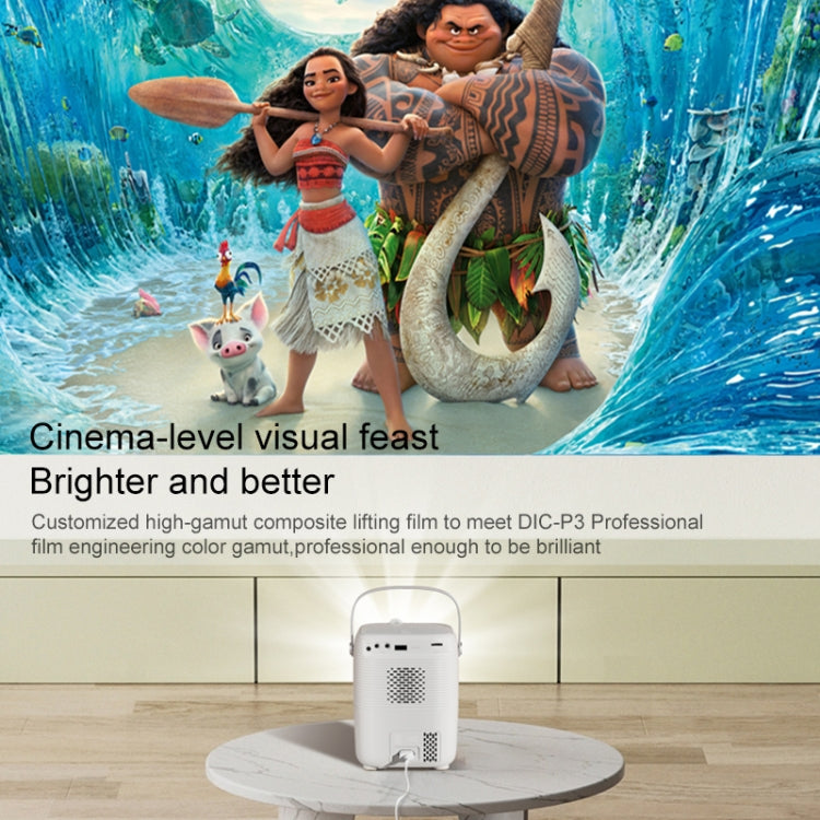 A007 Portable 1280 x 720 HD 113 ANSI Smart LED Projector, Plug:UK Plug(White) - Mini Projector by PMC TechLife | Online Shopping South Africa | PMC TechLife | Buy Now Pay Later Mobicred