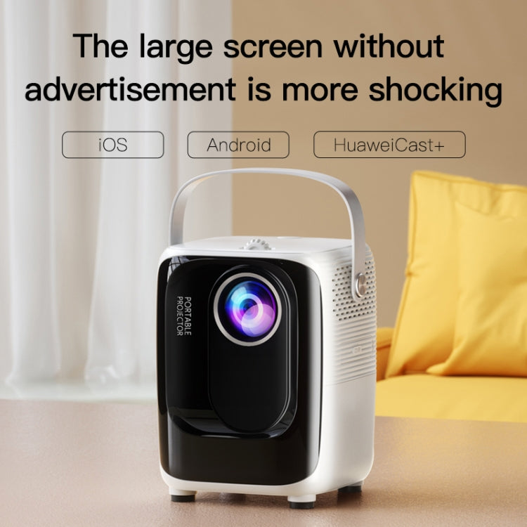 A007 Portable 1280 x 720 HD 113 ANSI Smart LED Projector, Plug:UK Plug(White) - Mini Projector by PMC TechLife | Online Shopping South Africa | PMC TechLife | Buy Now Pay Later Mobicred