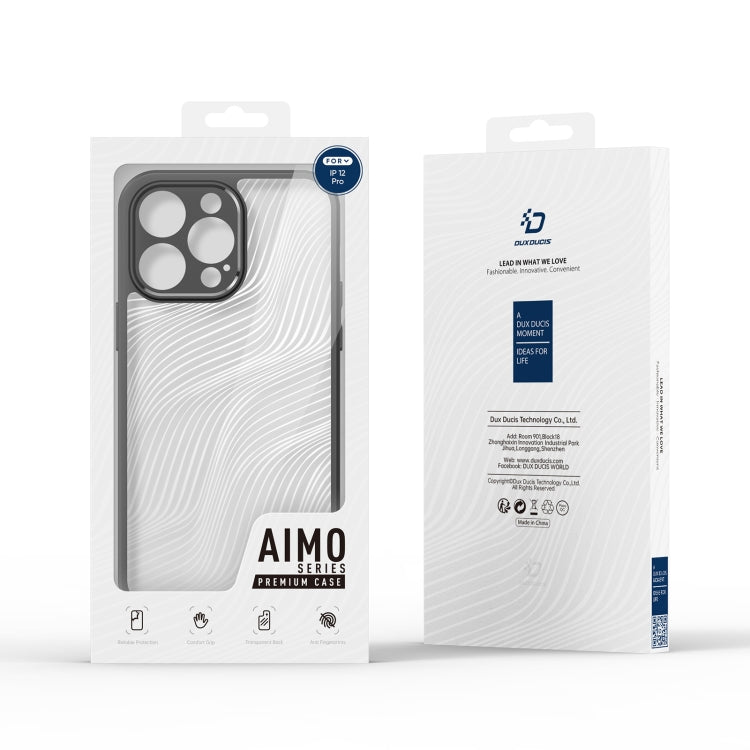 For iPhone 12 Pro DUX DUCIS Aimo Series  Frosted Feel Phone Case(Black) - iPhone 12 / 12 Pro Cases by DUX DUCIS | Online Shopping South Africa | PMC Jewellery | Buy Now Pay Later Mobicred