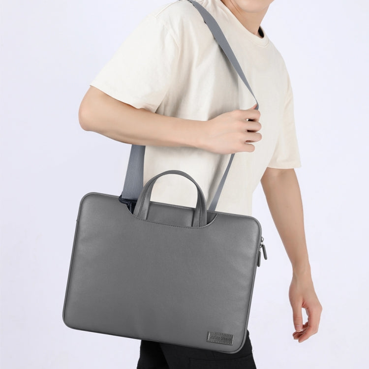 Waterproof PU Laptop Bag Inner Bag, Size:13 / 14 inch(Brown) - Other by PMC Jewellery | Online Shopping South Africa | PMC Jewellery | Buy Now Pay Later Mobicred