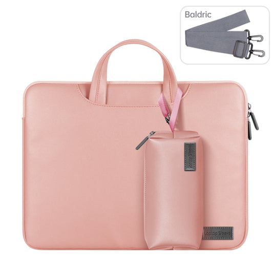 Waterproof PU Laptop Bag Inner Bag with Power Pack, Size:13 / 14 inch(Rose Gold) - Other by PMC Jewellery | Online Shopping South Africa | PMC Jewellery | Buy Now Pay Later Mobicred