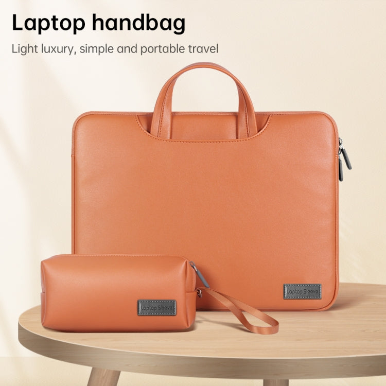 Waterproof PU Laptop Bag Inner Bag with Power Pack, Size:13 / 14 inch(Rose Gold) - Other by PMC TechLife | Online Shopping South Africa | PMC TechLife | Buy Now Pay Later Mobicred