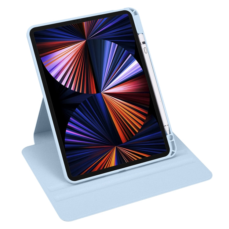 Acrylic 360 Degree Rotation Holder Tablet Leather Case For iPad Air 13 2025 / 2024 / Pro 12.9 2022(Ice Blue) - iPad Pro 12.9 (2022/2021) Cases by PMC TechLife | Online Shopping South Africa | PMC TechLife | Buy Now Pay Later Mobicred