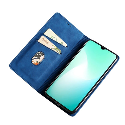 For Blackview A52 Skin Feel Magnetic Horizontal Flip Leather Phone Case(Blue) - More Brand by PMC Jewellery | Online Shopping South Africa | PMC Jewellery | Buy Now Pay Later Mobicred