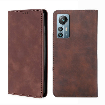 For Blackview A85 Skin Feel Magnetic Horizontal Flip Leather Phone Case(Dark Brown) - More Brand by PMC Jewellery | Online Shopping South Africa | PMC Jewellery | Buy Now Pay Later Mobicred