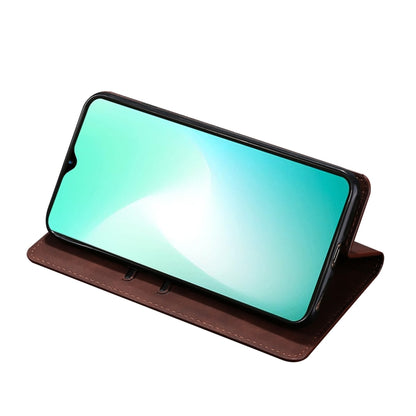 For Blackview A85 Skin Feel Magnetic Horizontal Flip Leather Phone Case(Dark Brown) - More Brand by PMC Jewellery | Online Shopping South Africa | PMC Jewellery | Buy Now Pay Later Mobicred