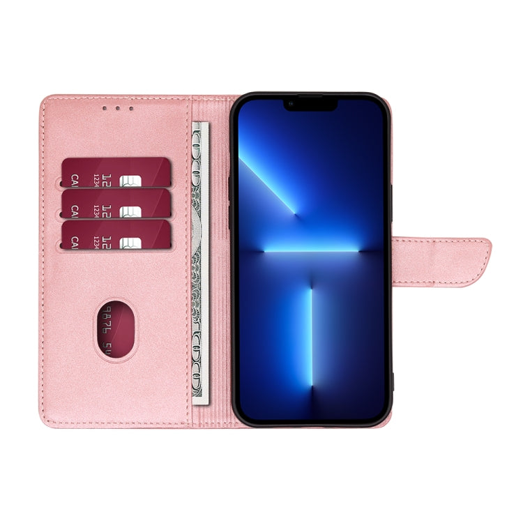 For Blackview A52 Calf Texture Buckle Flip Leather Phone Case(Rose Gold) - More Brand by PMC Jewellery | Online Shopping South Africa | PMC Jewellery | Buy Now Pay Later Mobicred