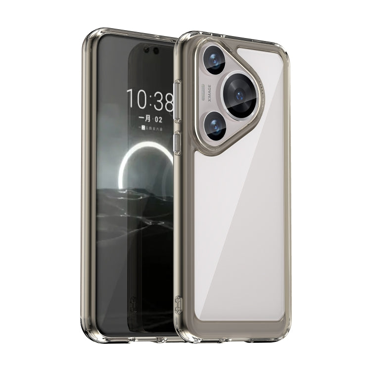 For Huawei Pura 70 Pro+ Colorful Series Acrylic + TPU Phone Case(Transparent Grey) - Huawei Cases by PMC Jewellery | Online Shopping South Africa | PMC Jewellery | Buy Now Pay Later Mobicred