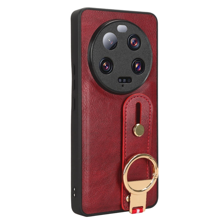 For Xiaomi 13 Ultra Wristband Leather Back Phone Case(Red) - 13 Ultra Cases by PMC Jewellery | Online Shopping South Africa | PMC Jewellery | Buy Now Pay Later Mobicred