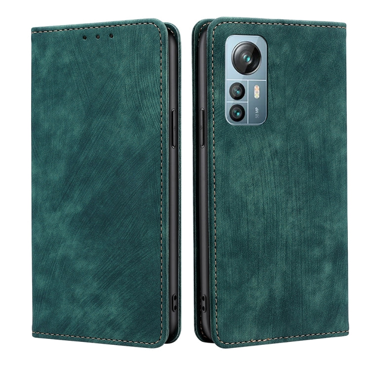 For Blackview A85 RFID Anti-theft Brush Magnetic Leather Phone Case(Green) - More Brand by PMC Jewellery | Online Shopping South Africa | PMC Jewellery | Buy Now Pay Later Mobicred