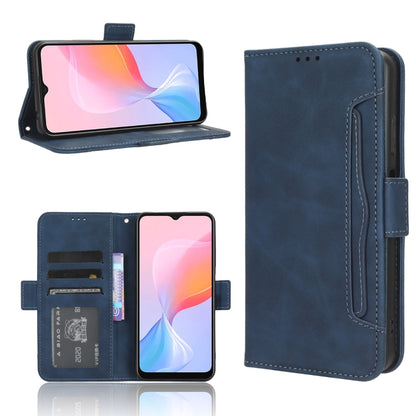 For Blackview A85 Skin Feel Calf Texture Card Slots Leather Phone Case(Blue) - More Brand by PMC Jewellery | Online Shopping South Africa | PMC Jewellery | Buy Now Pay Later Mobicred
