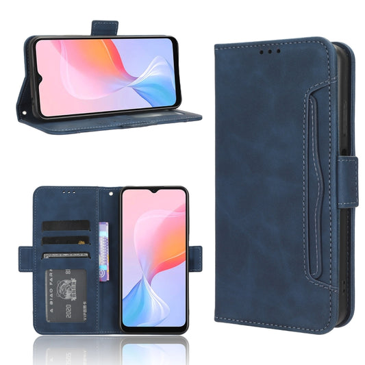 For Blackview A85 Skin Feel Calf Texture Card Slots Leather Phone Case(Blue) - More Brand by PMC Jewellery | Online Shopping South Africa | PMC Jewellery | Buy Now Pay Later Mobicred