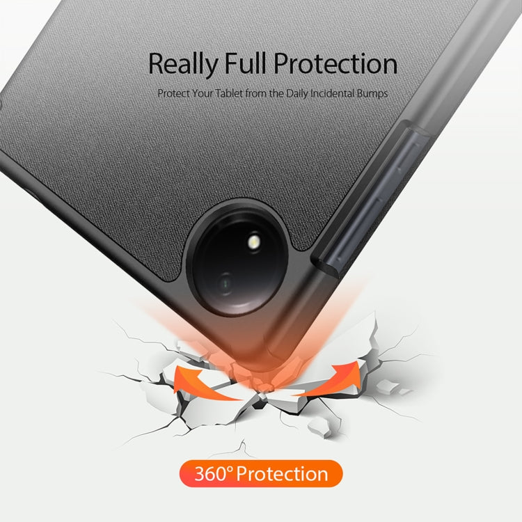 For Xiaomi Redmi Pad SE 4G DUX DUCIS Domo Series Magnetic Flip Leather Tablet Case(Black) - More Tablet Cases by DUX DUCIS | Online Shopping South Africa | PMC Jewellery | Buy Now Pay Later Mobicred