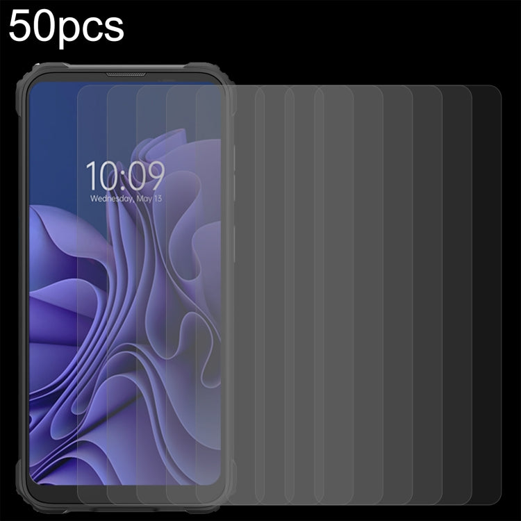 For Blackview BV5300 Pro 50pcs 0.26mm 9H 2.5D Tempered Glass Film - For Blackview by PMC TechLife | Online Shopping South Africa | PMC TechLife