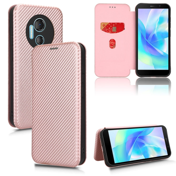 For DOOGEE X97 / X97 Pro Carbon Fiber Texture Flip Leather Phone Case(Pink) - Doogee Cases by PMC Jewellery | Online Shopping South Africa | PMC Jewellery | Buy Now Pay Later Mobicred