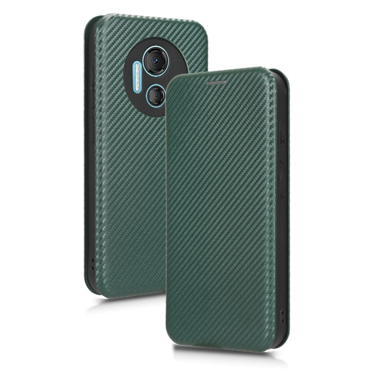 For DOOGEE X97 / X97 Pro Carbon Fiber Texture Flip Leather Phone Case(Green) - Doogee Cases by PMC Jewellery | Online Shopping South Africa | PMC Jewellery | Buy Now Pay Later Mobicred